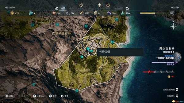 《刺客信条:奥德赛》全氪金宝箱所在位置一览
