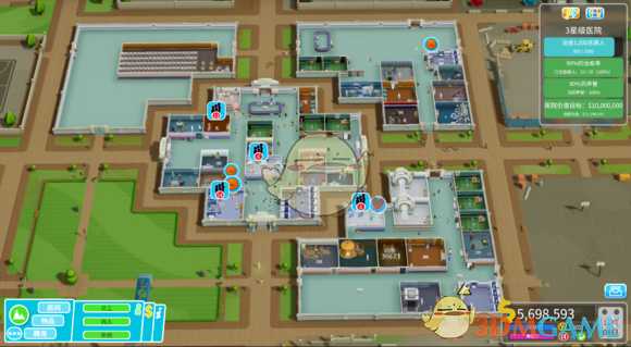 《双点医院》泡芙摩天塔3星通关指南