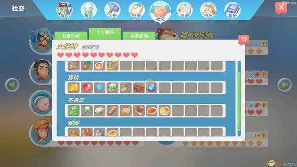 《波西亚时光》各人物好感物品一览