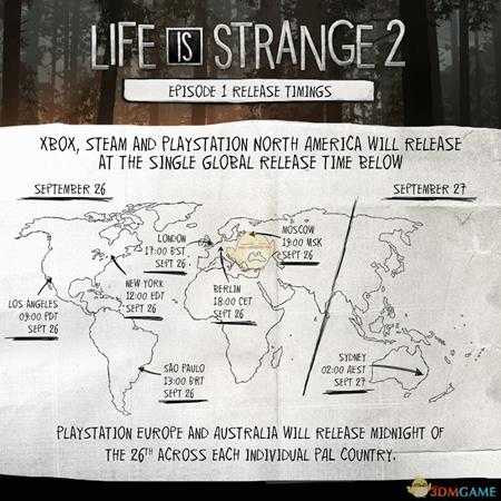 《奇异人生2》全球各地区具体解锁时间一览