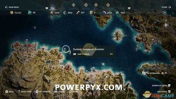 《刺客信条：奥德赛》所有水下宝藏位置一览