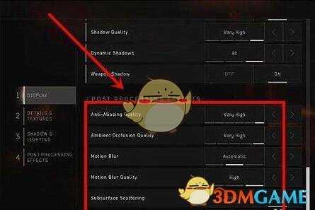 《使命召唤15：黑色行动4》画面应该怎么设置？