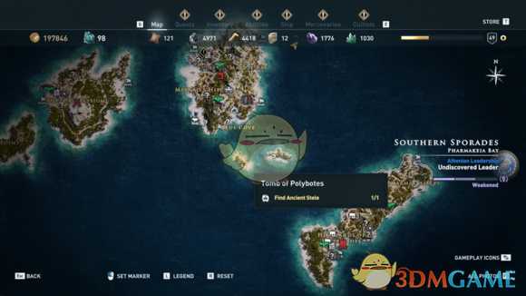 《刺客信条：奥德赛》全古墓位置一览