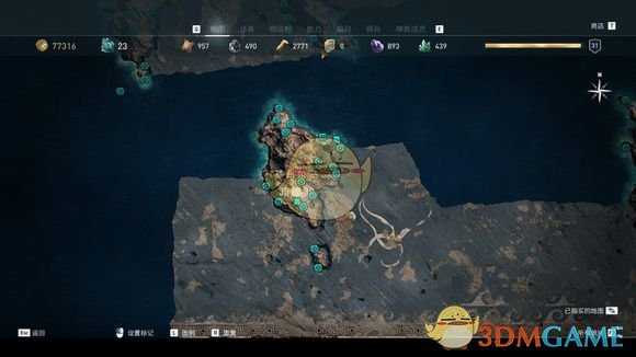 《刺客信条：奥德赛》奥钢石碑传奇宝箱位置分享