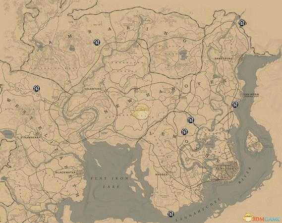 《荒野大镖客2》劫案发生地位置一览