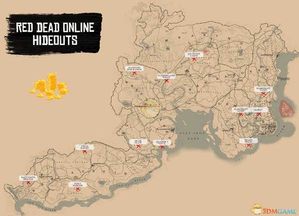 《荒野大镖客2》线上模式可剿灭帮派位置一览