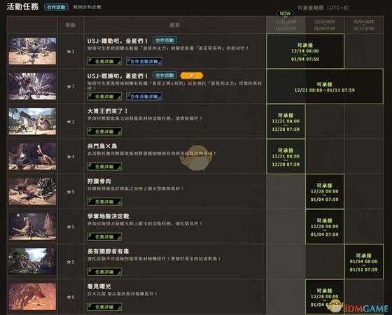 《怪物猎人：世界》1月活动一览