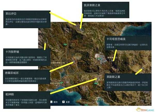 《刺客信条:奥德赛》全历史地点一览