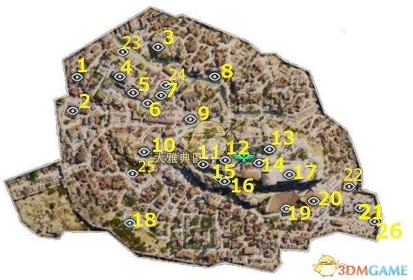 《刺客信条:奥德赛》全历史地点一览