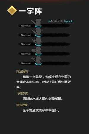 《吞食孔明传》一字阵详解 一字阵怎么学