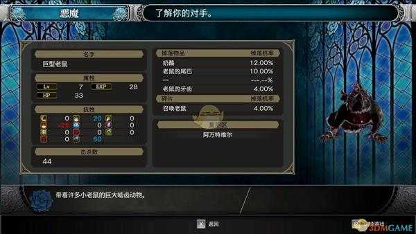 《赤痕:夜之仪式》007号巨型老鼠属性分享
