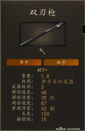 《骑马与砍杀2》帝国精锐双刃枪兵装备一览 实战强度分析