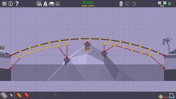 《桥梁建筑师2》熔岩峡谷滚石攻略