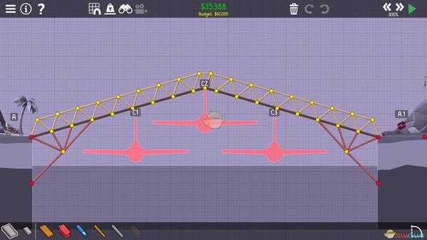 《桥梁建筑师2》熔岩峡谷航空秀攻略