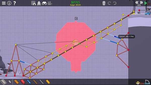 《桥梁建筑师2》血红冲沟对角吊桥攻略