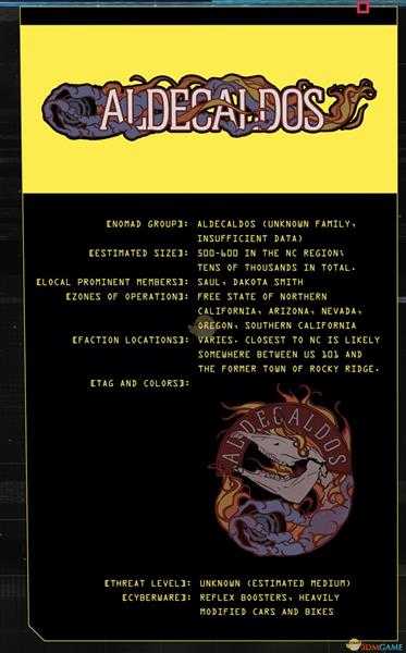 《赛博朋克2077》阿尔德卡尔多背景介绍