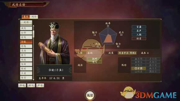 《三国志14》魏国元勋华歆武将点评