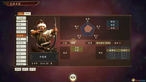 《三国志14》步度根武将点评