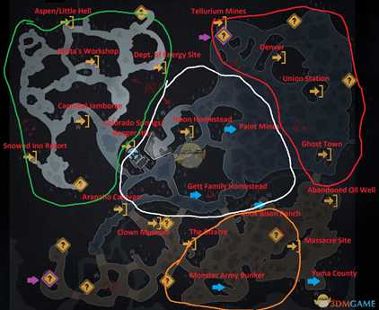 《废土3》全阵营野店范围一览