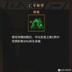 《枪火重生》亡羊补牢秘卷组合推荐