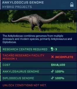 《侏罗纪世界:进化》吴博士的秘密DLC新研究项目一览