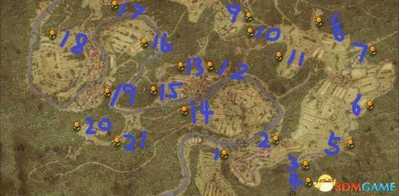 天国拯救全园林草药分布图