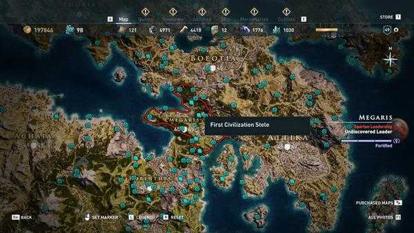 《刺客信条：奥德赛》全区域22处技能点分布一览