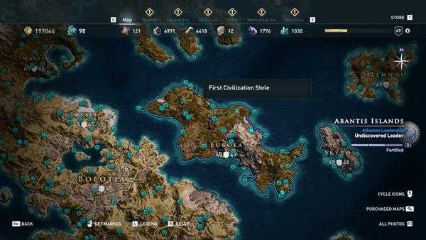 《刺客信条：奥德赛》全区域22处技能点分布一览