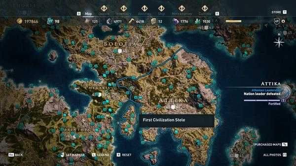 《刺客信条：奥德赛》全区域22处技能点分布一览