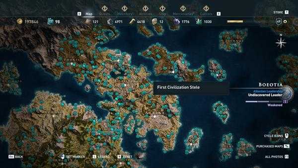 《刺客信条：奥德赛》全区域22处技能点分布一览