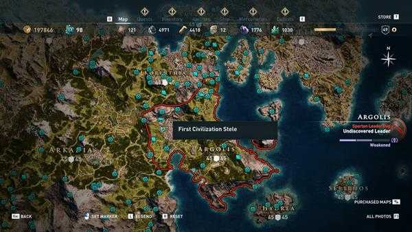 《刺客信条：奥德赛》全区域22处技能点分布一览