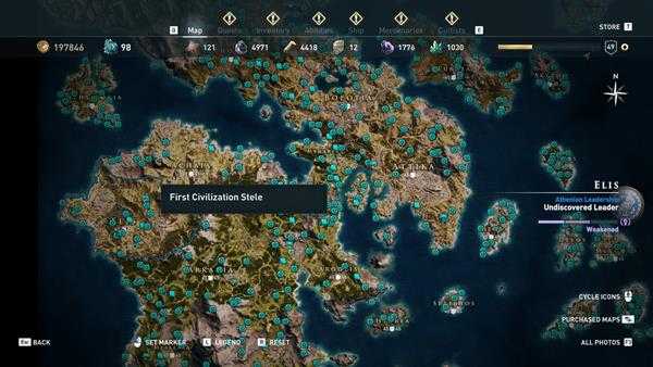 《刺客信条：奥德赛》全区域22处技能点分布一览