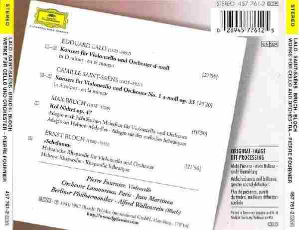 【古典音乐】富尼埃《拉罗、圣-桑、布鲁赫、布洛赫-大提琴与管弦乐队作品》2000[FLAC+CUE/整轨]