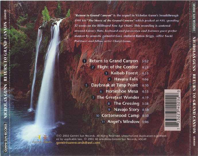 (长笛大师)NicholasGunn2002-ReturntoGrandCanyon(GeminiSun#GSR4020)FLAC