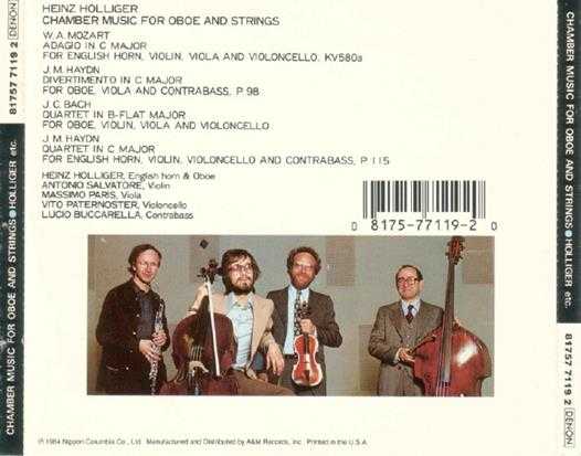 【古典音乐】海因兹·霍利格尔《为双簧管与弦乐而作的室内乐》1984[FLAC+CUE整轨]