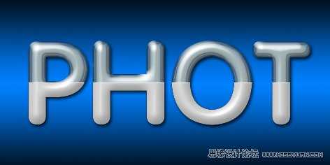 Photoshop打造光面塑胶文字效果