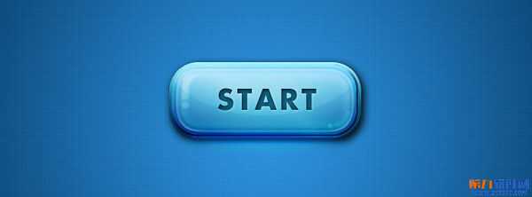 PS绘制一枚质感卡通游戏开始按钮