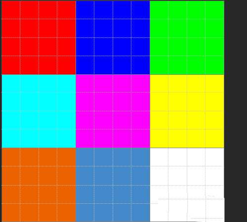 PS怎么制作九色图效果? PS九宫格色块的画法
